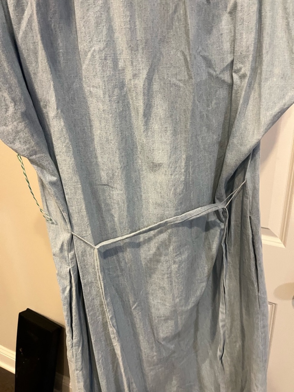 NWOT trovata birds of paradis Chambray maxi dress blue large - Picture 5 of 5